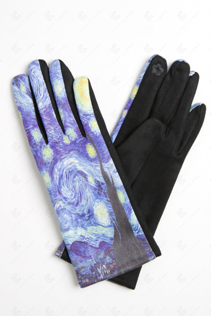 PAINTING-INSPIRED PATTERN GLOVES GLOVES