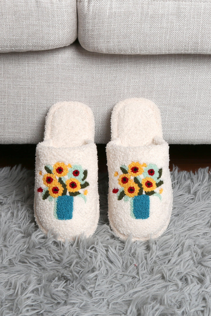 PAINTING-INSPIRED PATTERN SLIPPERS SLIPPERS/SLIDES
