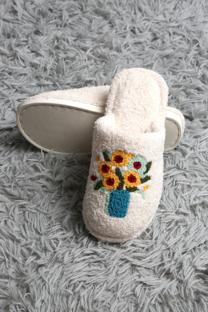 PAINTING-INSPIRED PATTERN SLIPPERS SLIPPERS/SLIDES