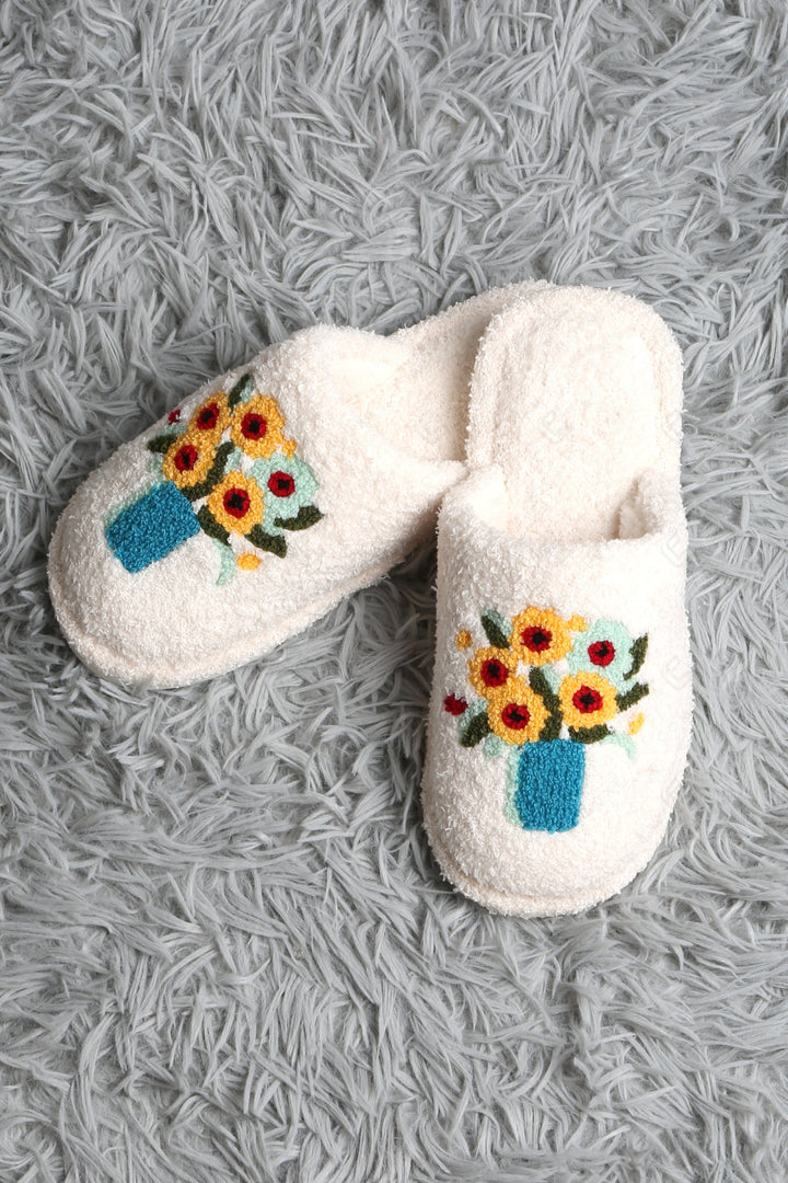 PAINTING-INSPIRED PATTERN SLIPPERS SLIPPERS/SLIDES