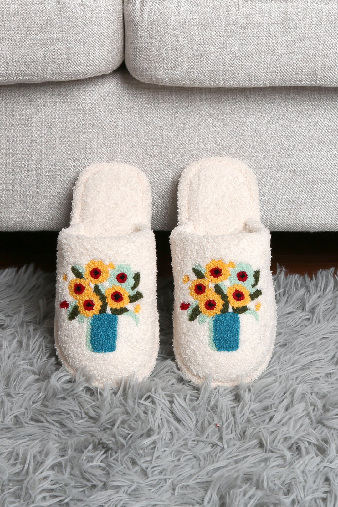 PAINTING INSPIRED PATTERN SLIPPERS SLIPPERS/SLIDES