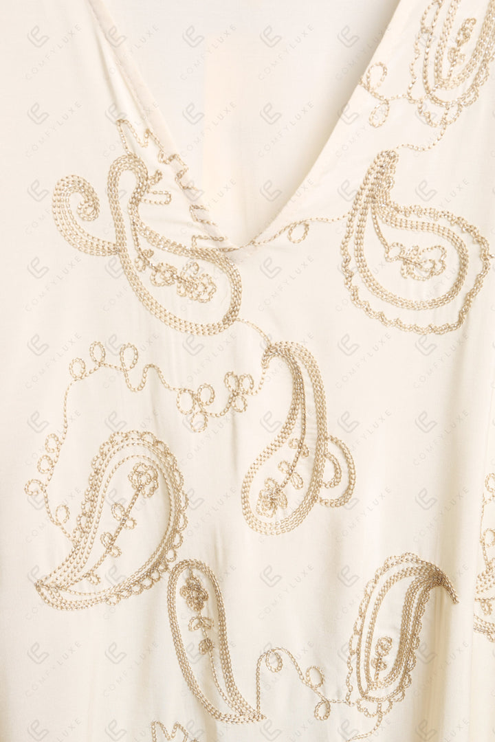 PAISLEY PATTERN COVER-UP PONCHO APPAREL