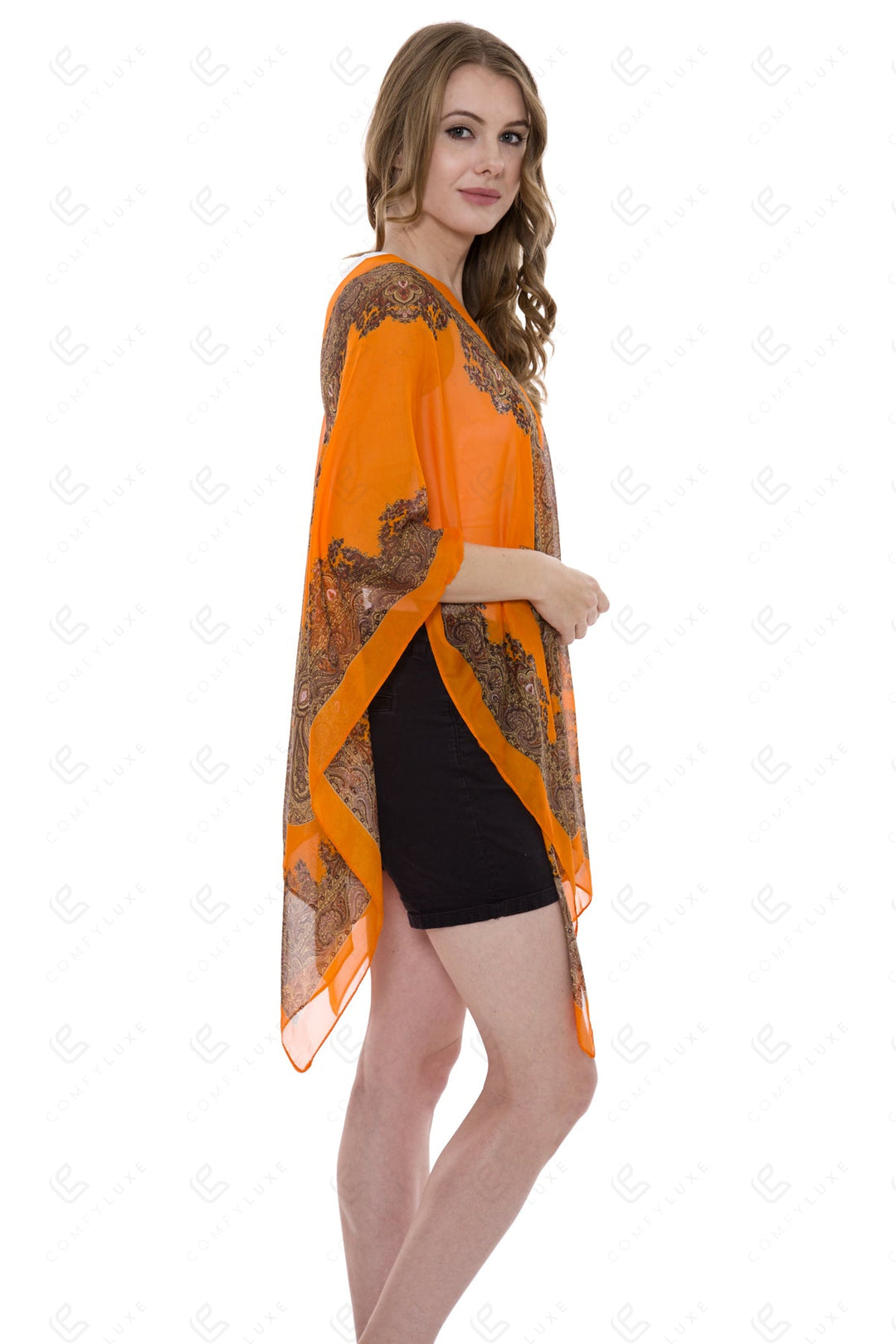 PAISLEY PATTERN COVER-UP/PONCHO APPAREL