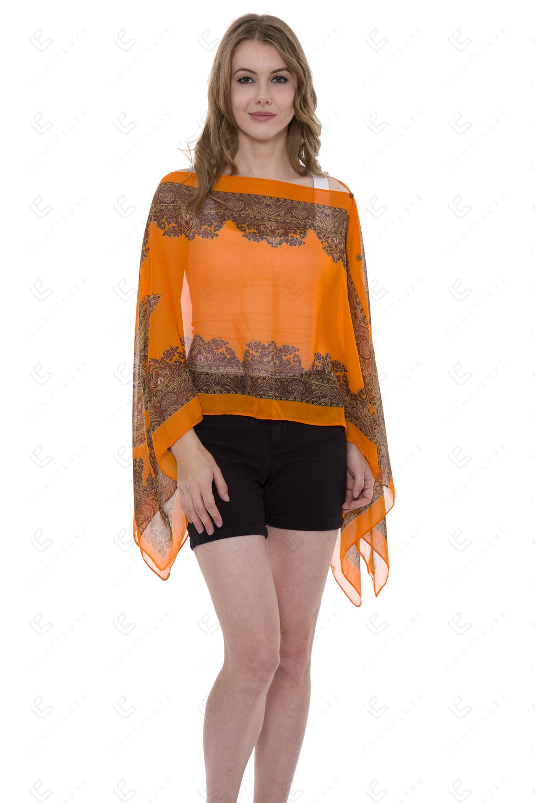 PAISLEY PATTERN COVER-UP/PONCHO APPAREL