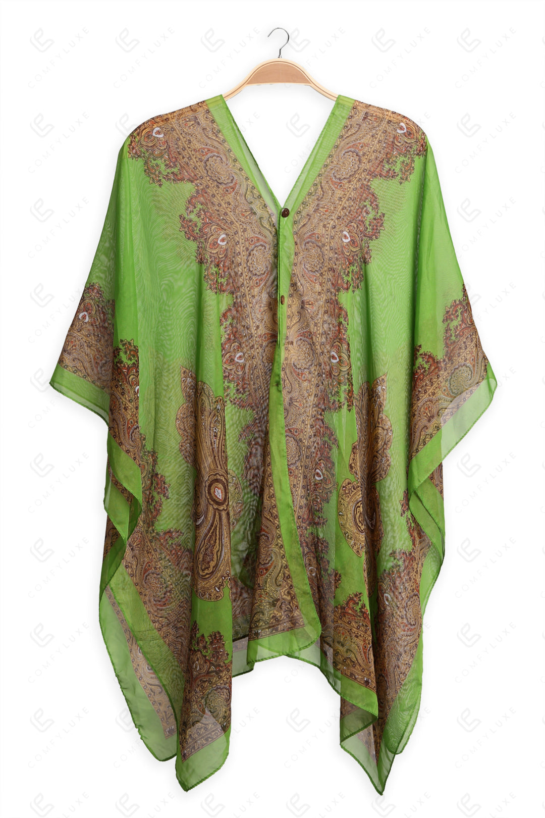 PAISLEY PATTERN COVER-UP PONCHO APPAREL