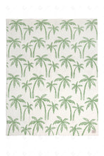 Load image into Gallery viewer, PALM TREE PATTERN THROW BLANKET GREEN THROW BLANKETS
