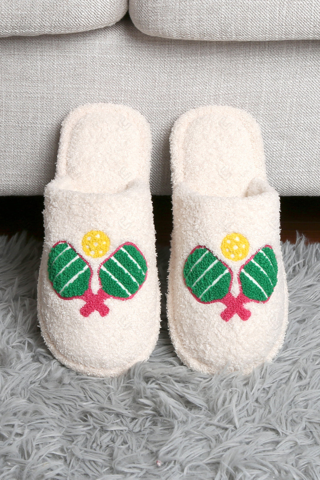 PICKLEBALL PATTERN SLIPPERS SLIPPERS/SLIDES