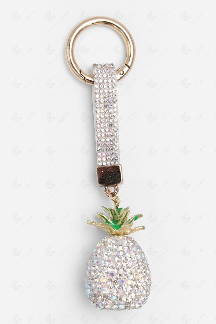 PINEAPPLE KEYCHAIN/BAG CHARM WHITE KEYCHAINS