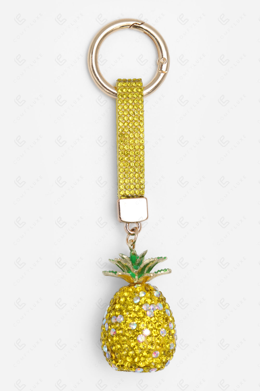 PINEAPPLE KEYCHAIN/BAG CHARM YELLOW KEYCHAINS