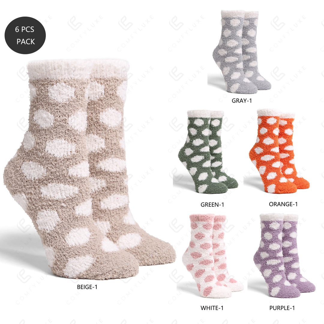 POLKA DOT PATTERN MINI-CREW SOCKS SOCKS