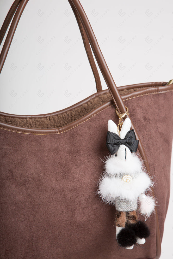 RABBIT IN PANTS KEYCHAIN/BAG CHARM KEYCHAINS