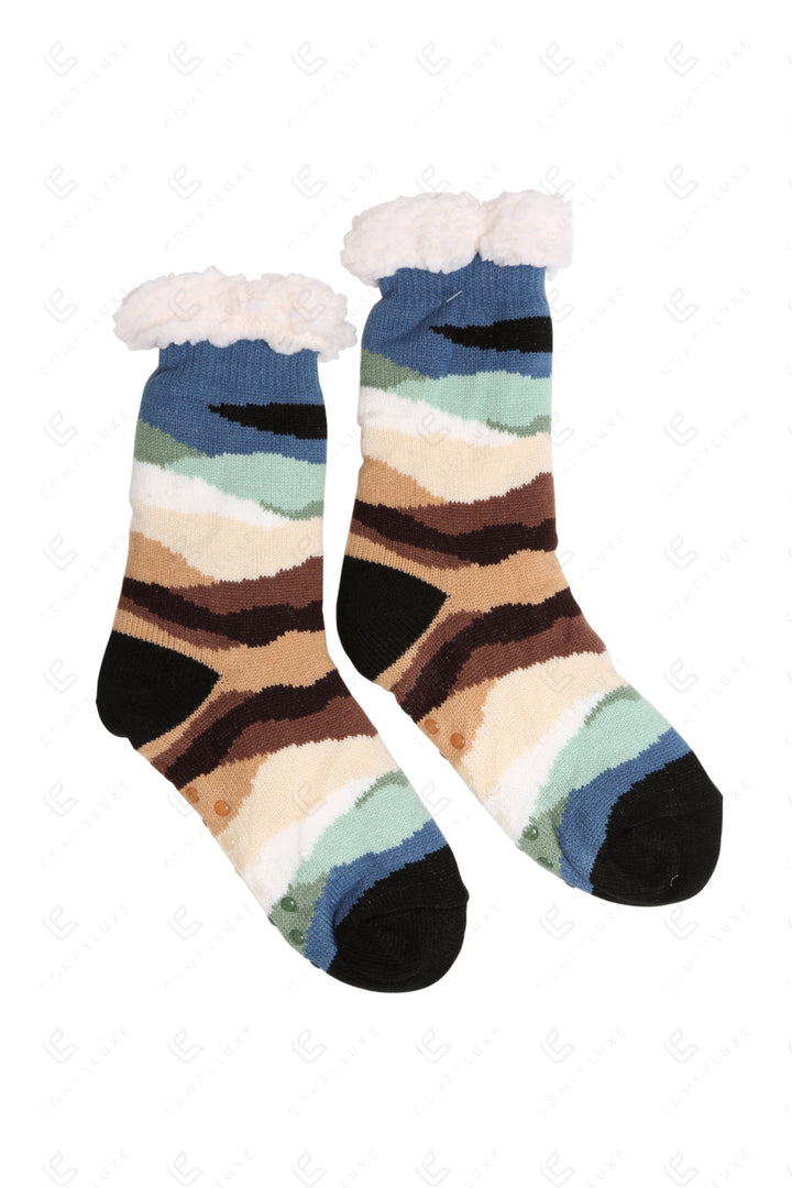 SCENIC LANDSCAPE PATTERN SLIPPER SOCKS SOCKS