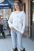 Load image into Gallery viewer, SEASHELL &amp; STARFISH PATTERN SWEATER BLUE APPAREL
