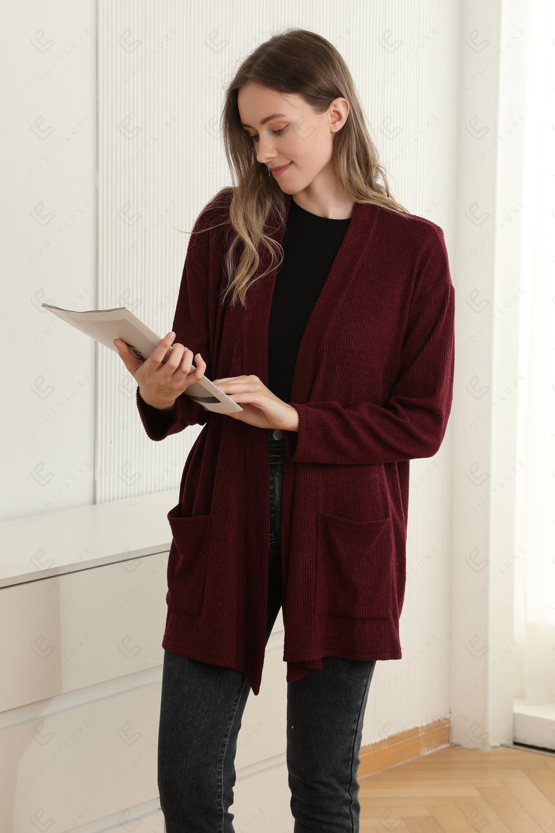SOLID COLOR CARDIGAN APPAREL