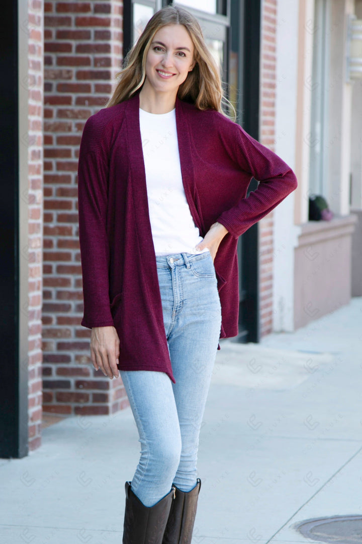 SOLID COLOR CARDIGAN APPAREL