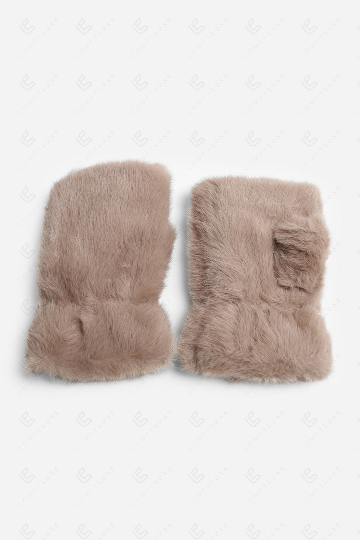 SOLID COLOR FINGERLESS MITTENS GLOVES