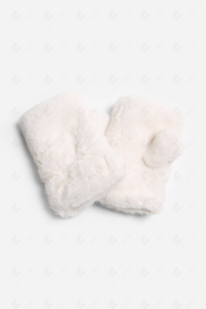 SOLID COLOR FINGERLESS MITTENS GLOVES
