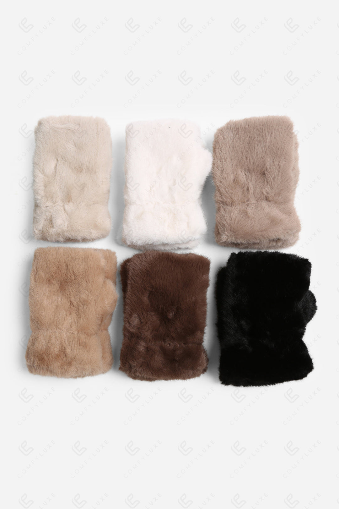 SOLID COLOR FINGERLESS MITTENS GLOVES