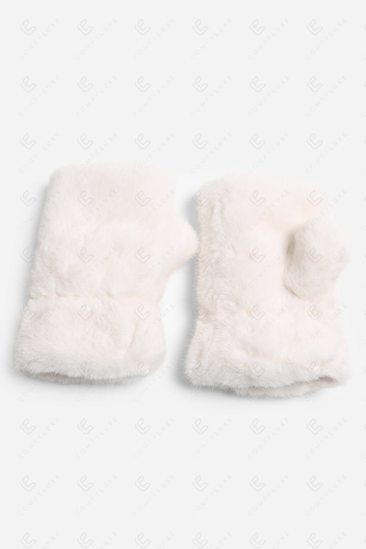 SOLID COLOR FINGERLESS MITTENS GLOVES