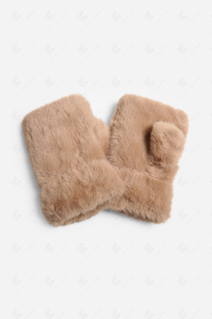 SOLID COLOR FINGERLESS MITTENS GLOVES
