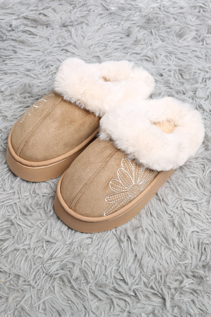 SOLID COLOR &amp; FLORAL PATTERN MULE SLIPPERS SLIPPERS/SLIDES