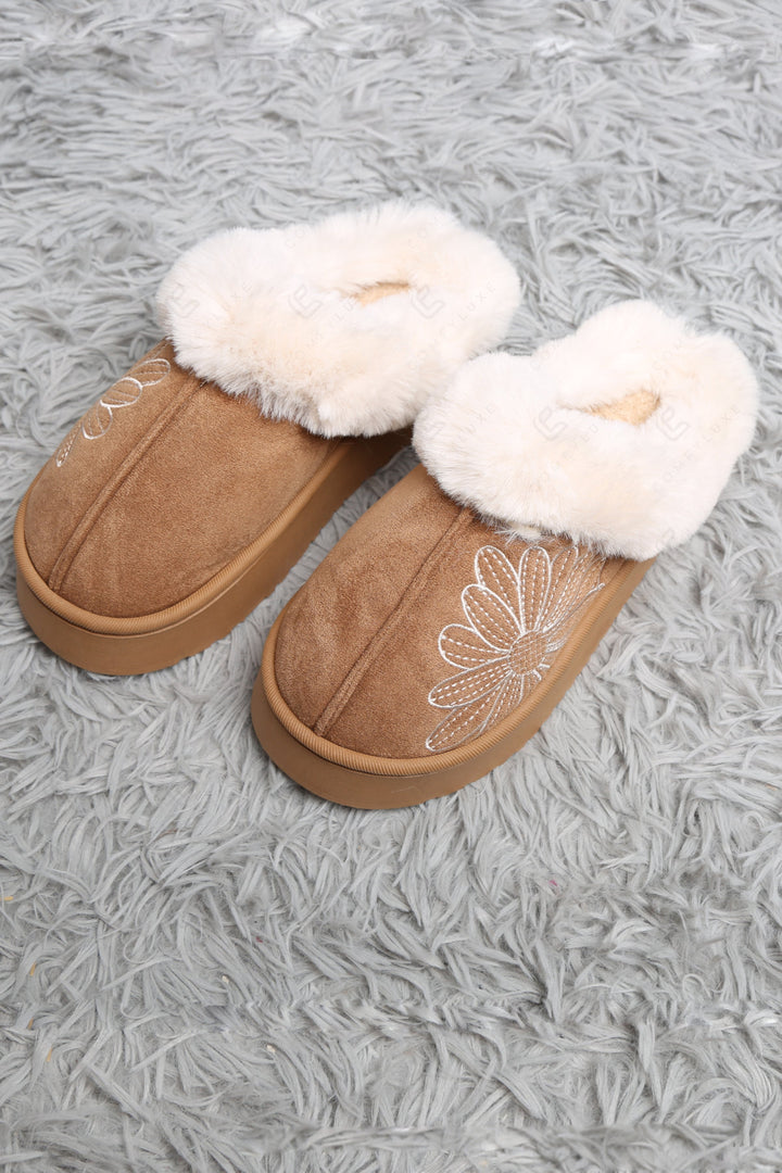 SOLID COLOR &amp; FLORAL PATTERN MULE SLIPPERS SLIPPERS/SLIDES