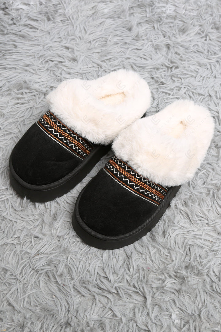 SOLID COLOR &amp; GEOMETRIC PATTERN MULE SLIPPERS SLIPPERS/SLIDES