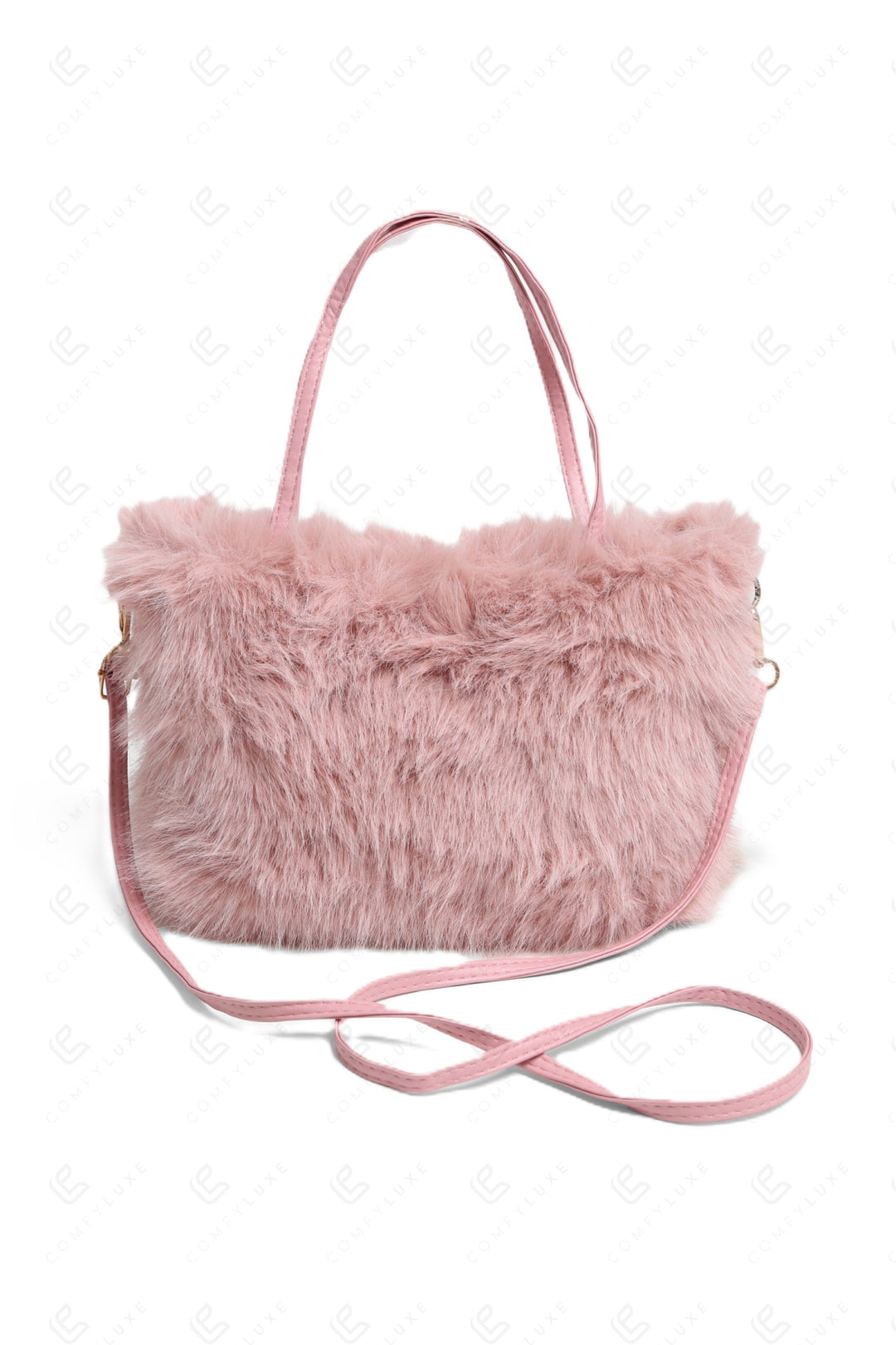 SOLID COLOR HANDBAG PINK BAGS