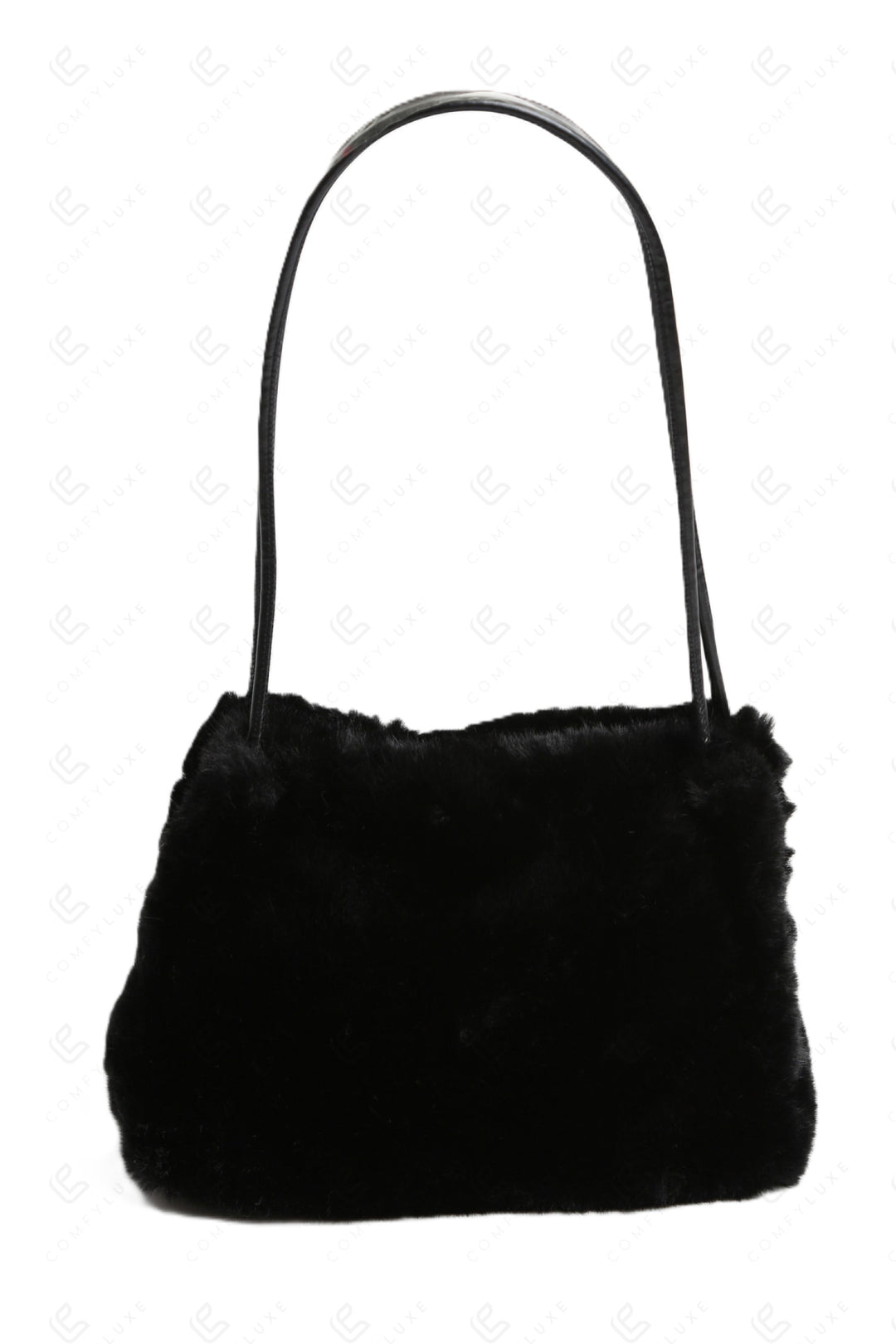 SOLID COLOR HANDBAG BLACK BAGS