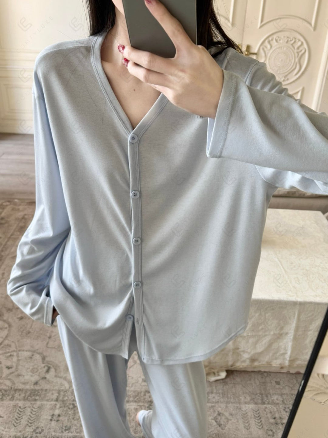 SOLID COLOR LOUNGEWEAR SET APPAREL