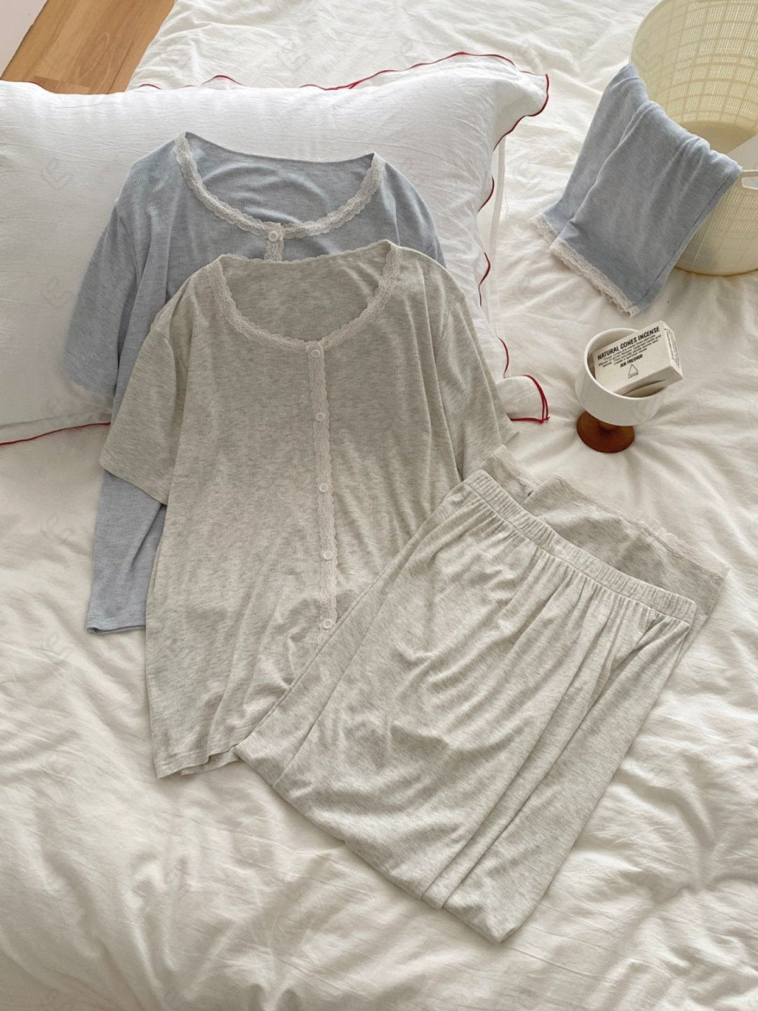 SOLID COLOR LOUNGEWEAR SET APPAREL