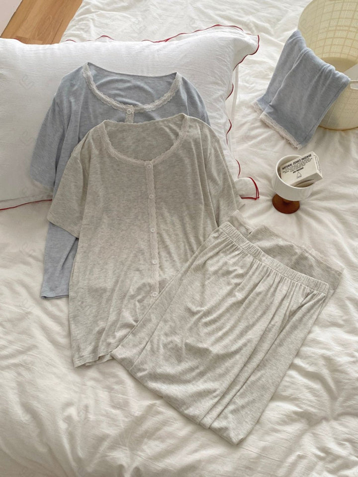 SOLID COLOR LOUNGEWEAR SET APPAREL