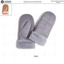 Load image into Gallery viewer, SOLID COLOR MITTENS GRAY GLOVES
