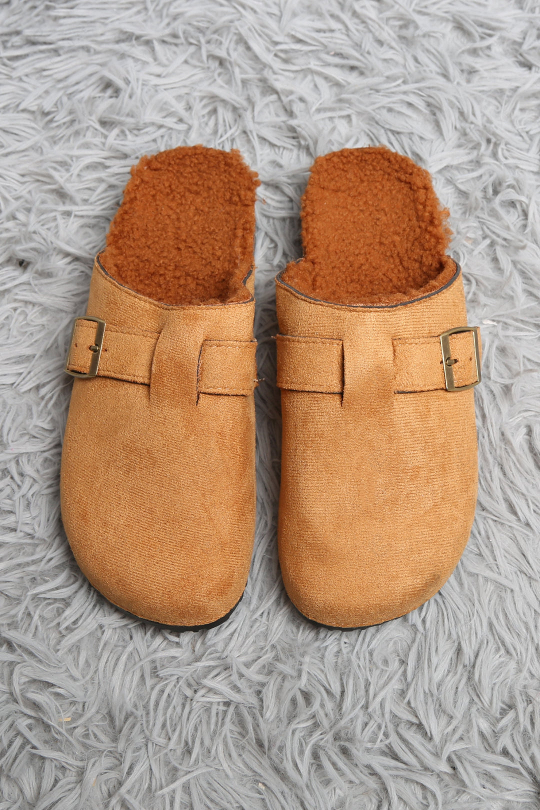 SOLID COLOR MULE SLIPPERS CAMEL SLIPPERS/SLIDES
