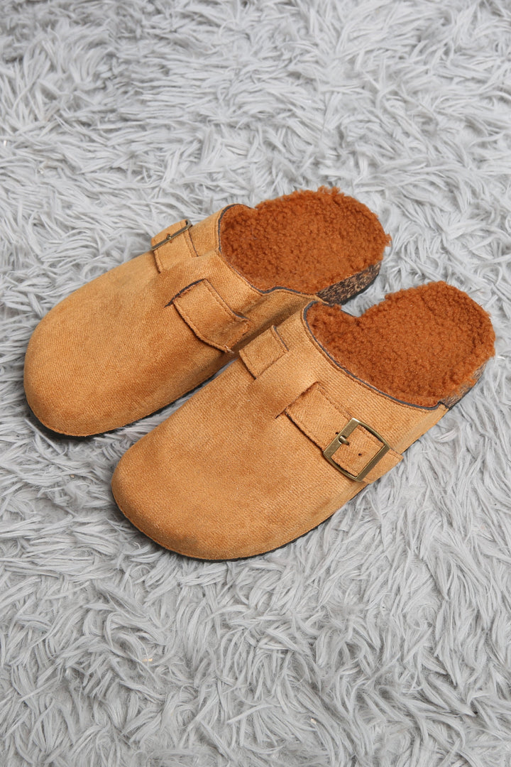SOLID COLOR MULE SLIPPERS SLIPPERS/SLIDES