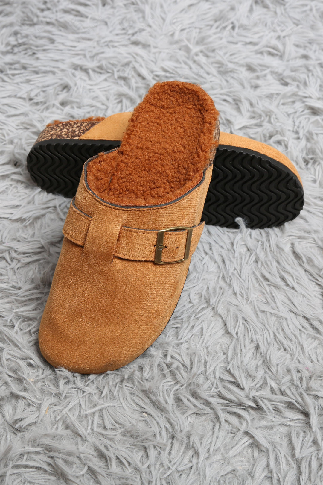 SOLID COLOR MULE SLIPPERS SLIPPERS/SLIDES