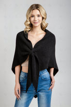 Load image into Gallery viewer, SOLID COLOR SHAWL BLACK APPAREL
