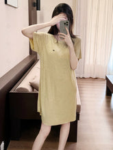 Load image into Gallery viewer, Solid Color Short Sleeve Scoop Neck Sleepshirt APPAREL
