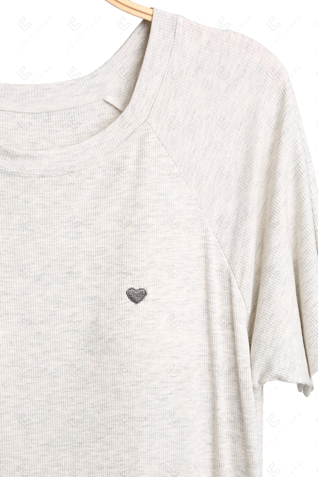 Solid Color Short Sleeve Scoop Neck Sleepshirt APPAREL