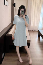 Load image into Gallery viewer, Solid Color Short Sleeve Scoop Neck Sleepshirt APPAREL
