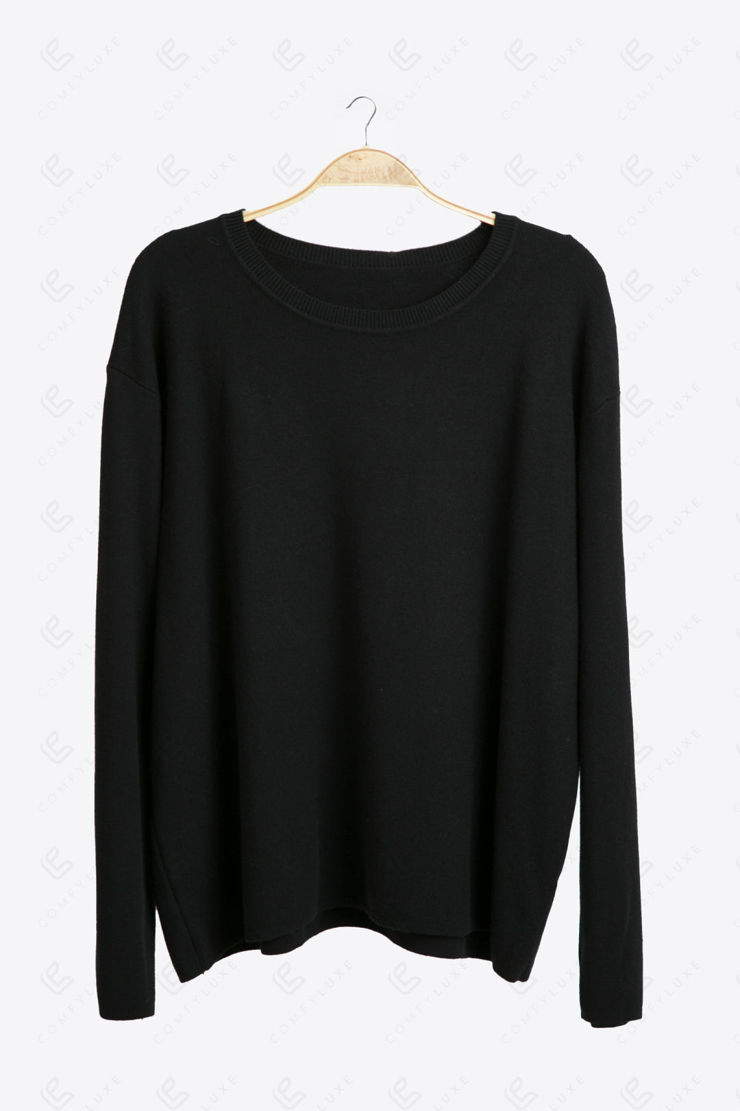 SOLID COLOR SWEATER BLACK / M/L APPAREL