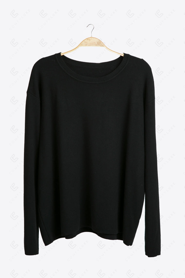 SOLID COLOR SWEATER BLACK / M/L APPAREL