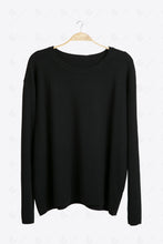 Load image into Gallery viewer, SOLID COLOR SWEATER BLACK / M/L APPAREL
