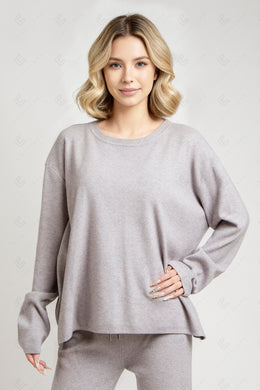 SOLID COLOR SWEATER GRAY / M/L APPAREL