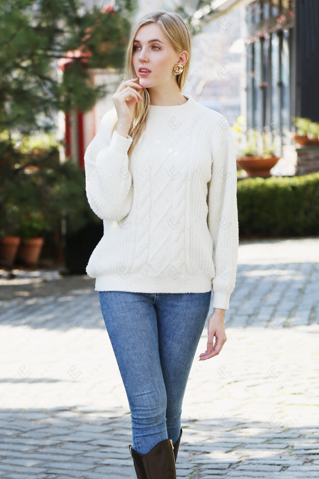 Jcl6203 Ivory / M/L Apparel