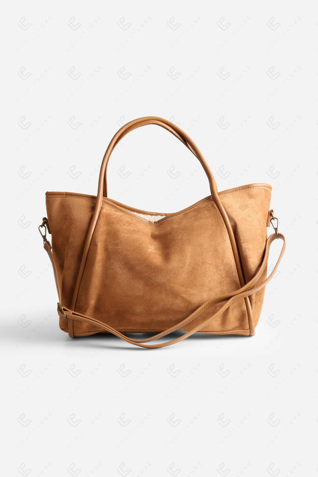 SOLID COLOR TOTE BAG CAMEL BAGS