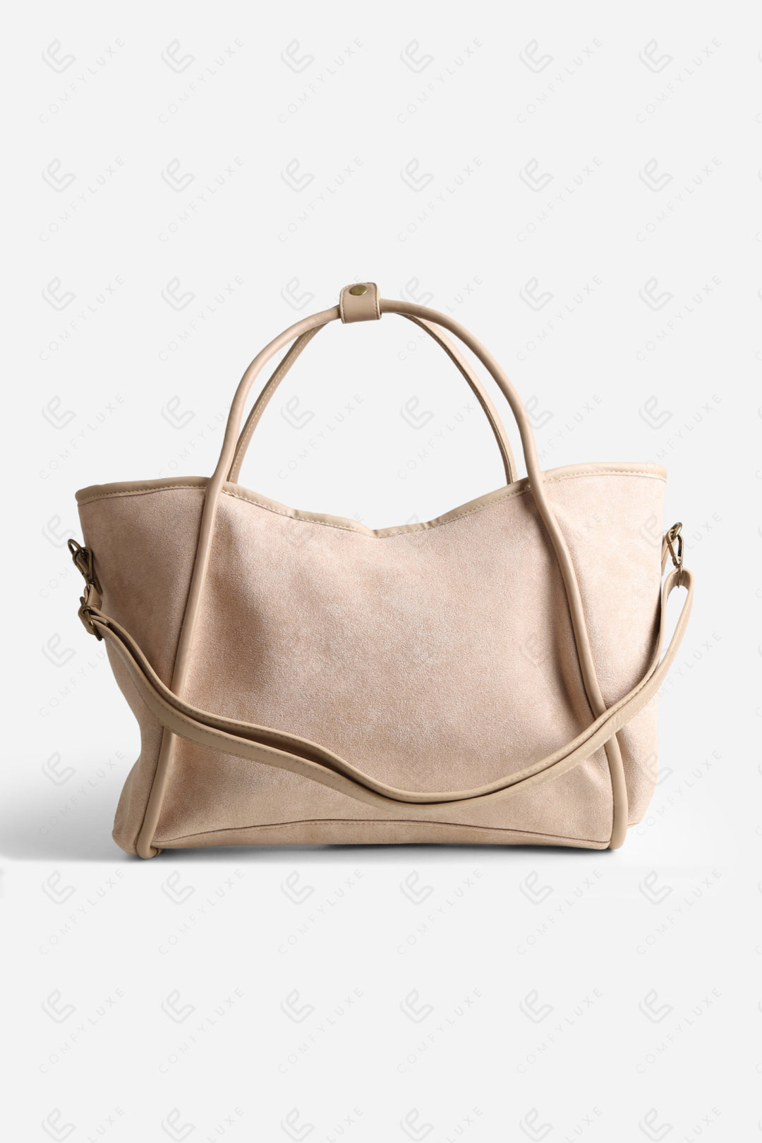 SOLID COLOR TOTE BAG BEIGE BAGS