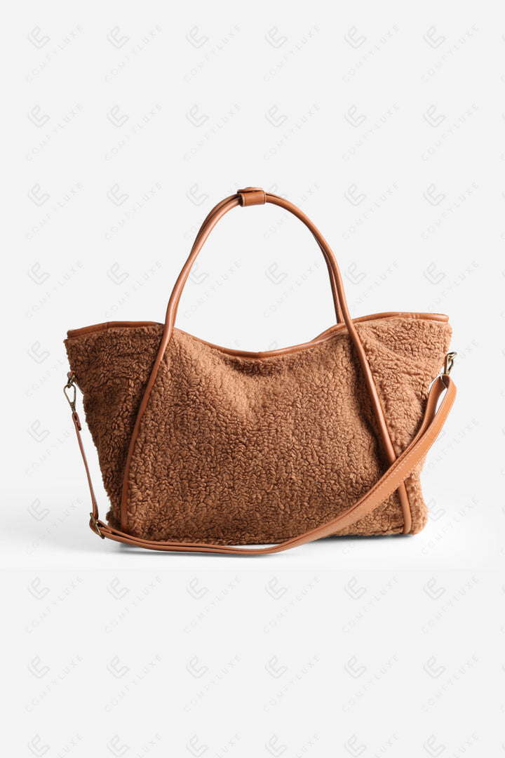 SOLID COLOR TOTE BAG CAMEL BAGS