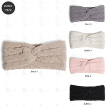 Load image into Gallery viewer, SOLID COLOR RIBBED TWIST KNOT HEADBAND HEADWEAR
