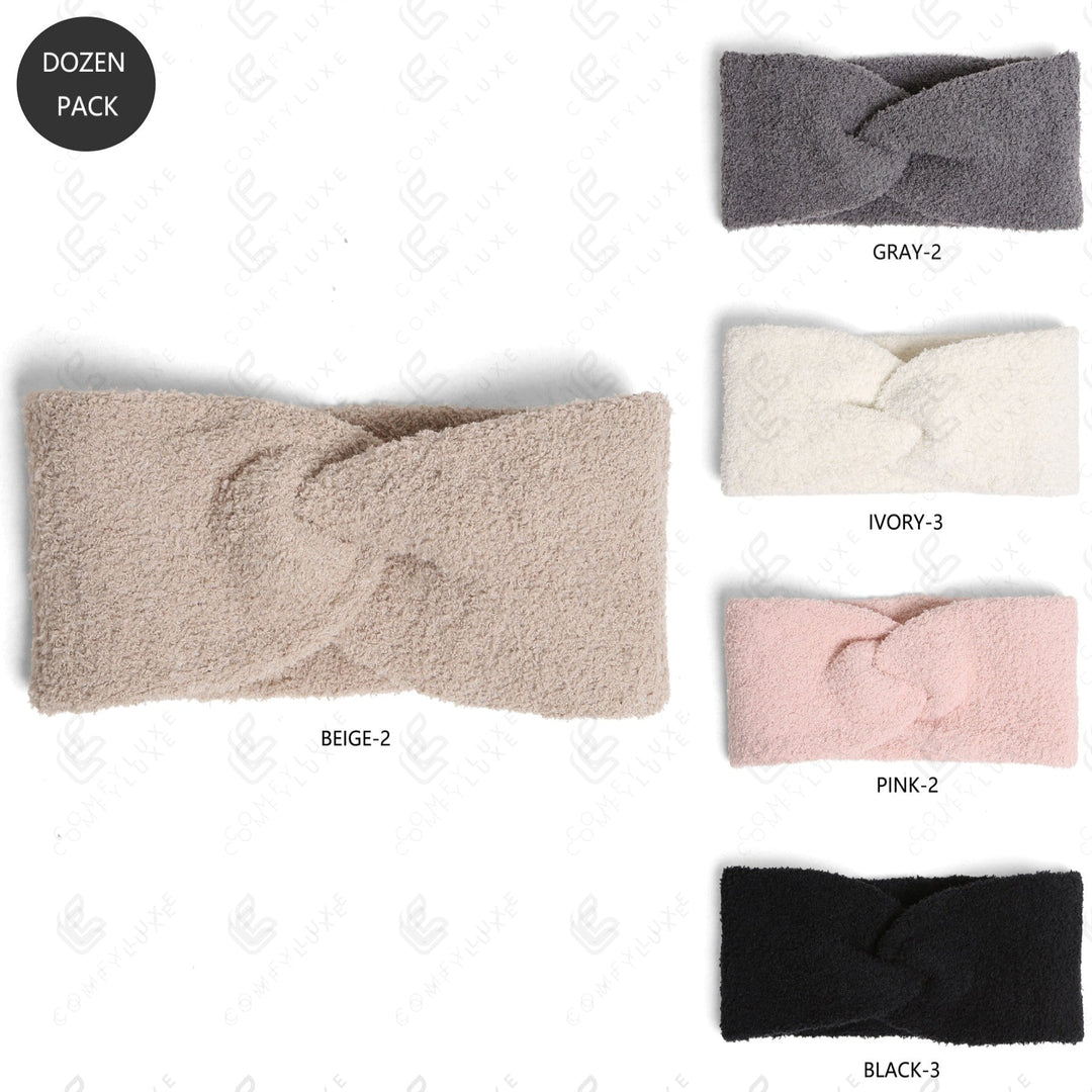 SOLID COLOR TWIST KNOT HEADBAND HEADWEAR
